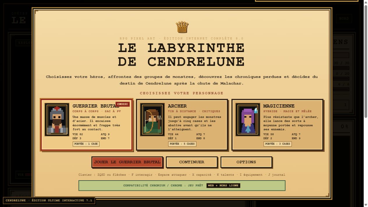 Capture réelle de Le Labyrinthe de Cendrelune
