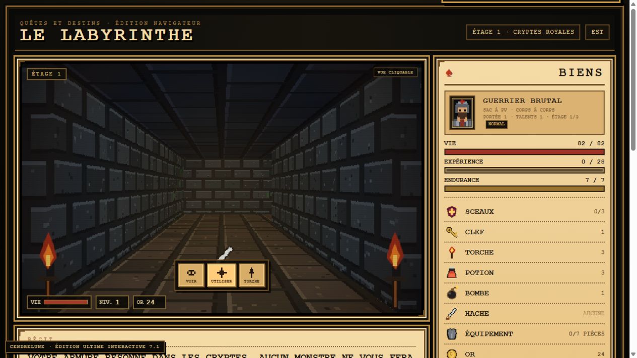 Le Labyrinthe de Cendrelune — capture 2